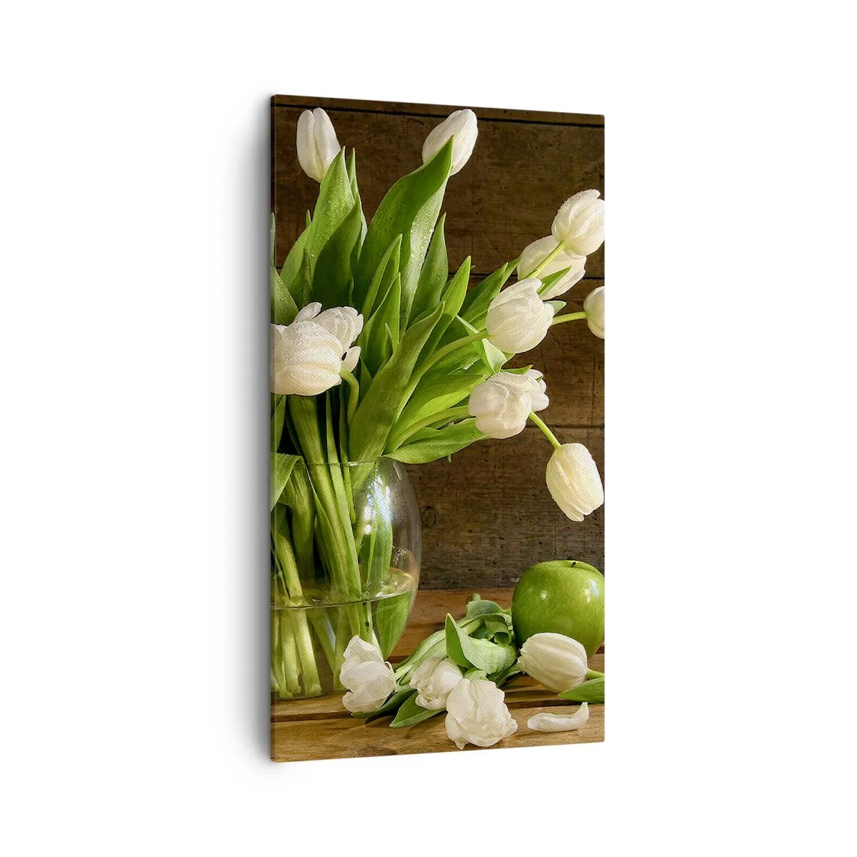 Schilderen op canvas - Sappig en fris in groen en wit - 45x80 cm