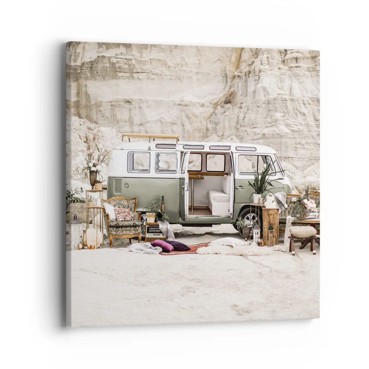 Schilderen op canvas - Er is de tijd om aan de reis te beginnen - 40x40 cm