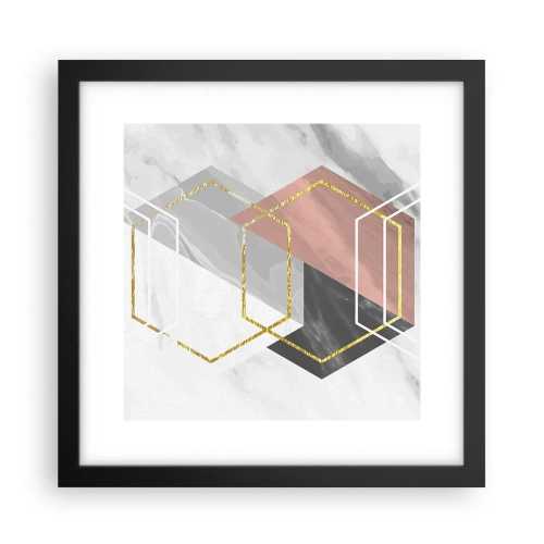 Poster in een zwarte lijst - Keten samenstelling - 30x30 cm