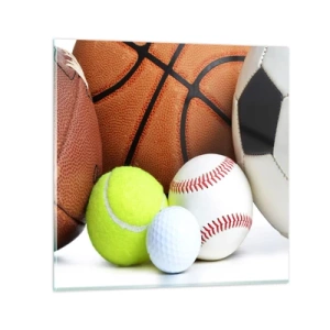 Schilderen op glas - Voetbal verbindt ons! - 50x50 cm