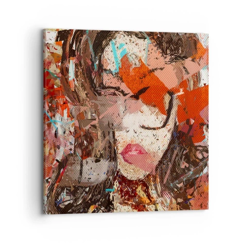 Schilderen op canvas - Niemand weet wat je werkelijk bent - 70x70 cm