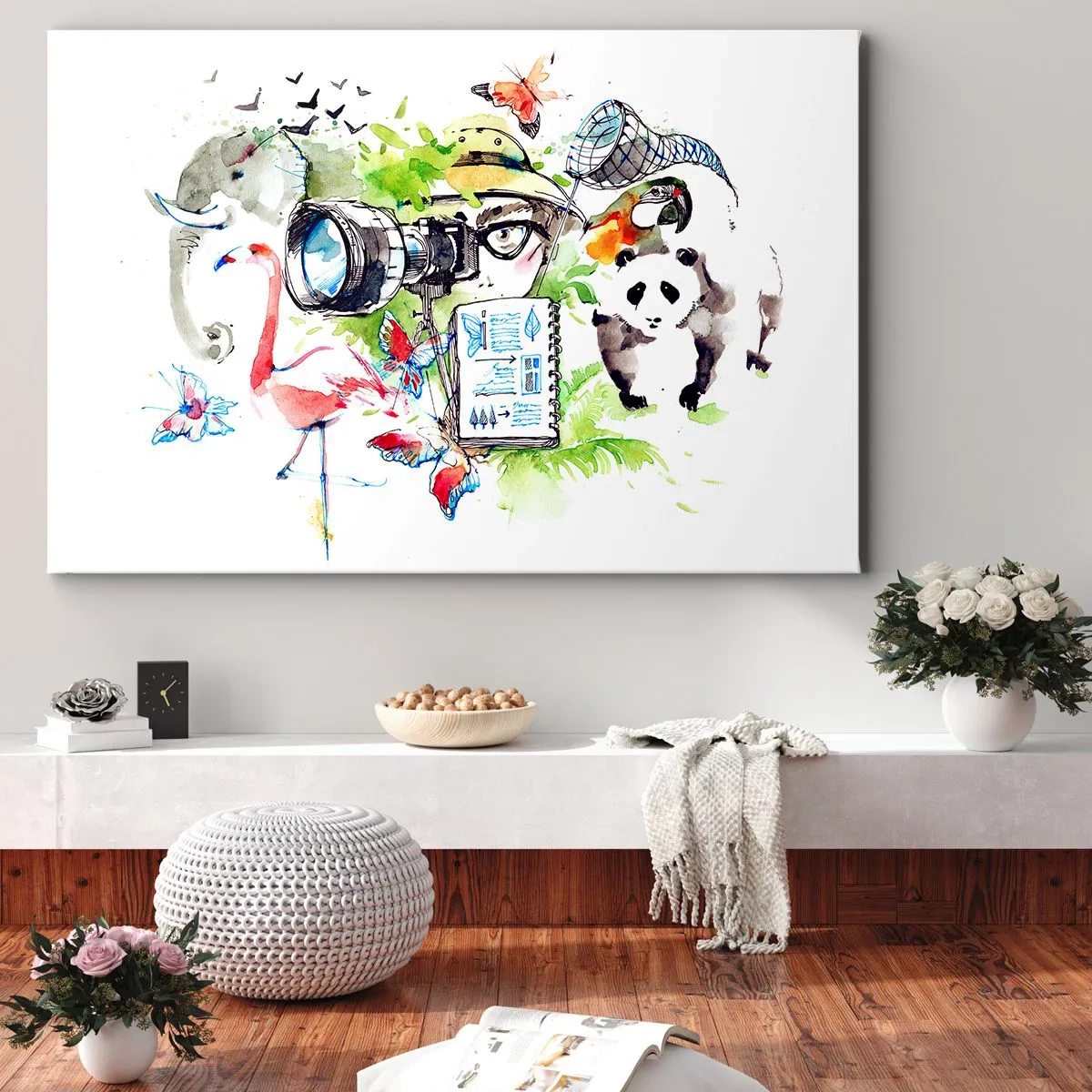 Schilderen op canvas - In de lens van een reiziger - 100x70 cm