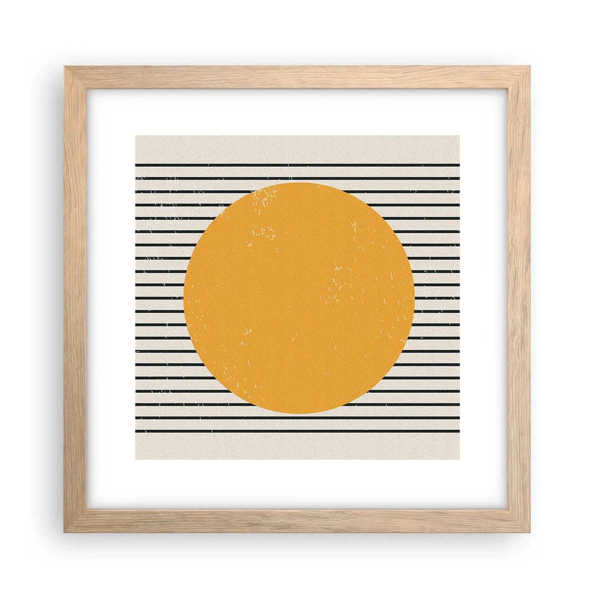 Een poster in een licht eiken lijst - De kracht van eenvoud - 30x30 cm