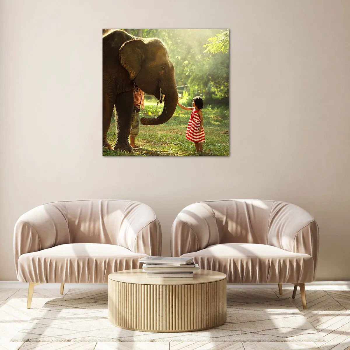 Schilderen op glas - De kracht van vriendschap - 60x60 cm