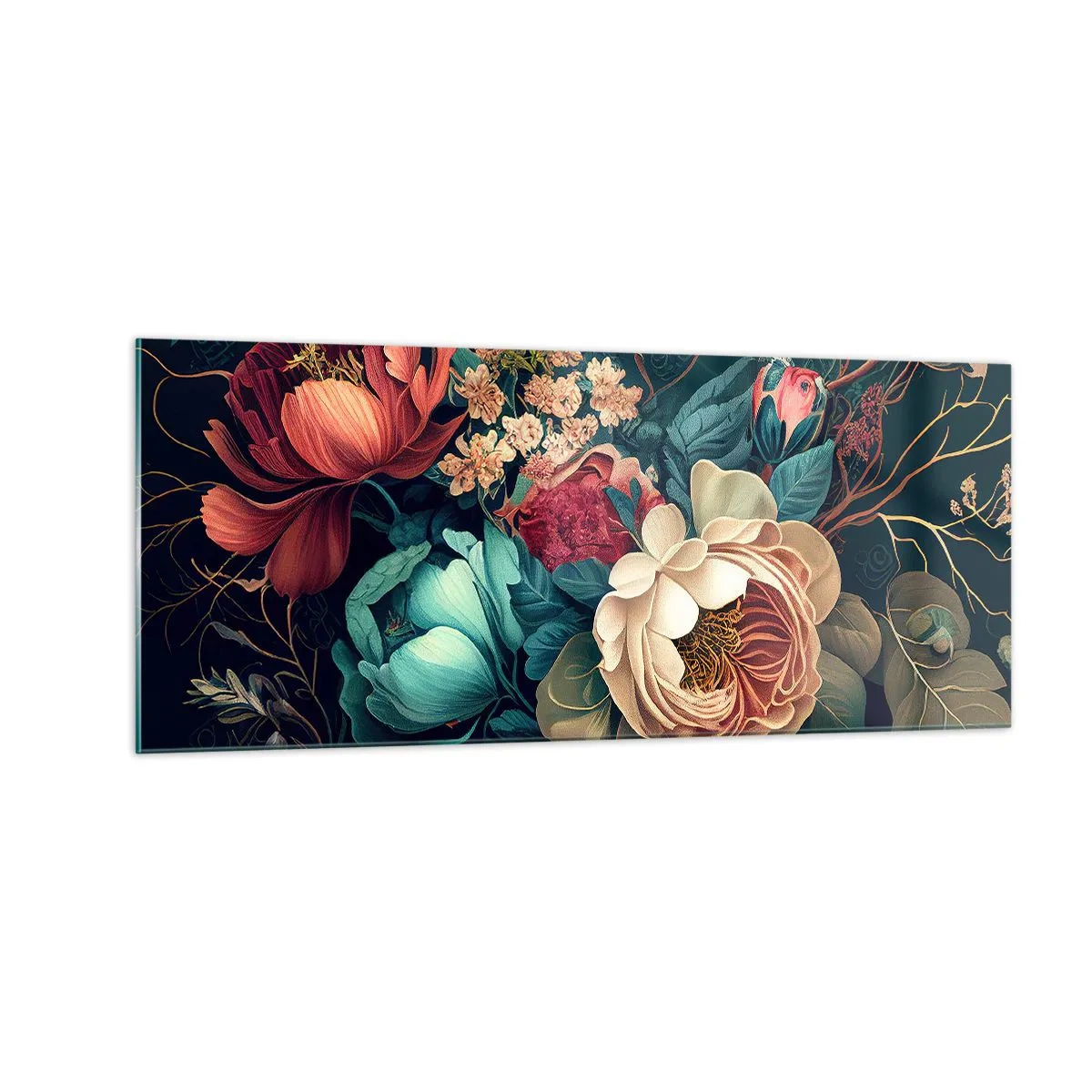 Schilderen op glas - 19e-eeuwse charme - 100x40 cm