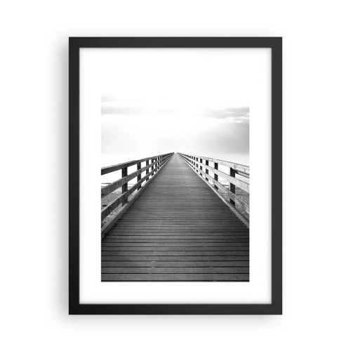 Poster in een zwarte lijst - In de verte ... - 30x40 cm