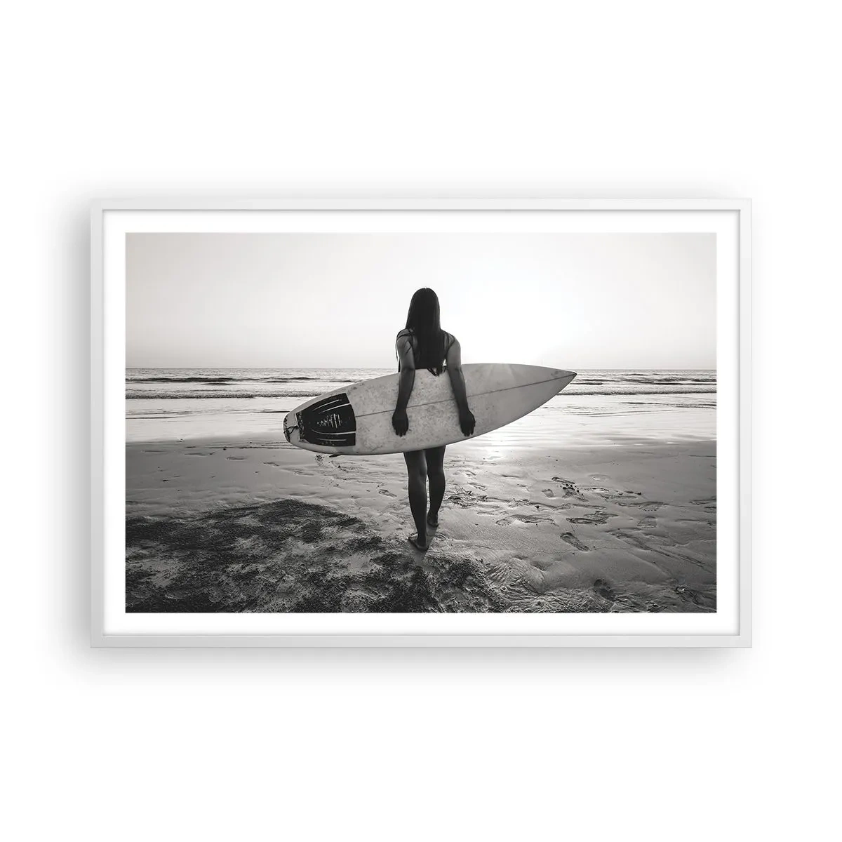 Poster in een witte lijst - De dochter van de zeegolf - 91x61 cm