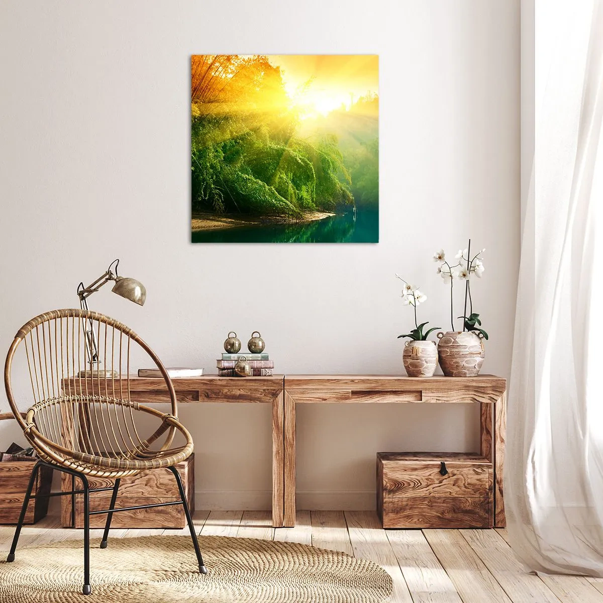Schilderen op canvas - Verdrinken in de zon en schaduw - 70x70 cm