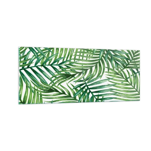 Schilderen op glas - Onder de groene luifel - 100x40 cm