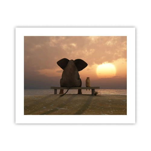 Poster - Het is goed om samen stil te zijn - 50x40 cm