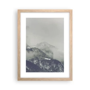 Een poster in een licht eiken lijst - Mistige vallei - 30x40 cm