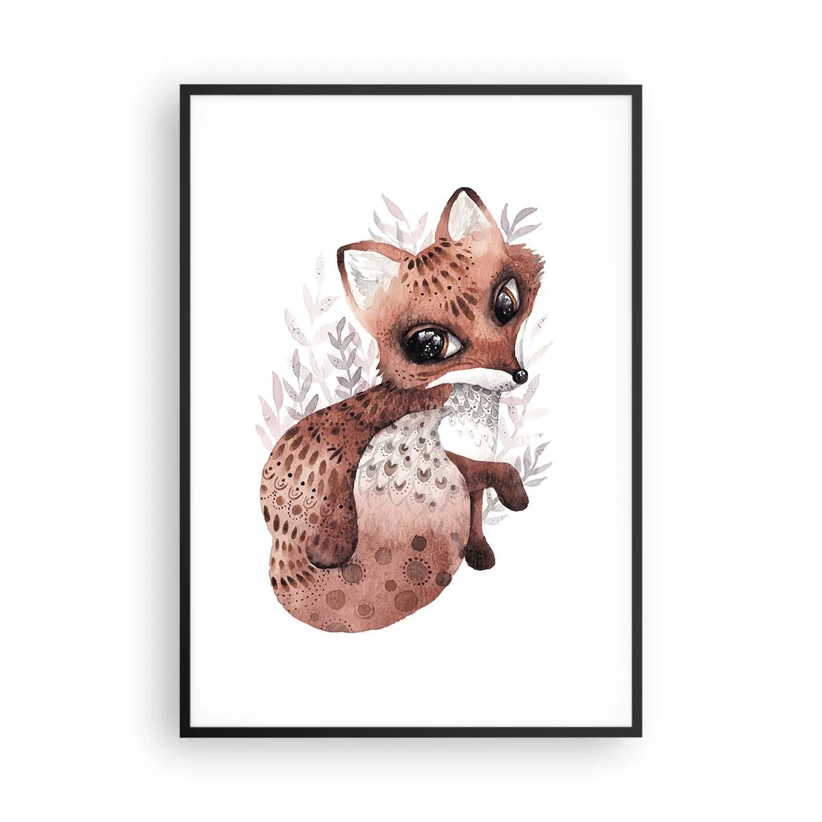 Poster in een zwarte lijst - Houd er gewoon van - 70x100 cm