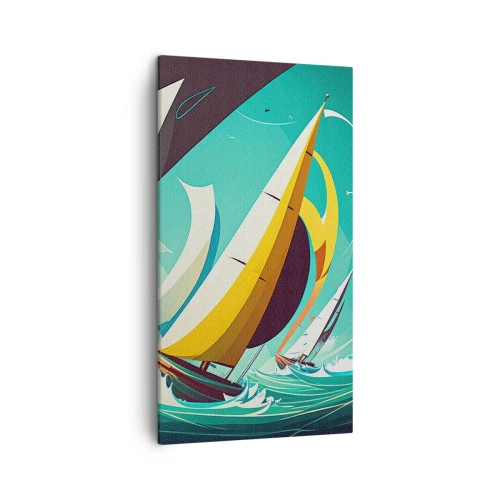 Schilderen op canvas - Met elementen als een broer - 45x80 cm