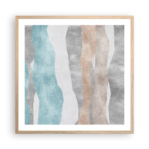 Een poster in een licht eiken lijst - Een studie van nabijheid - 60x60 cm