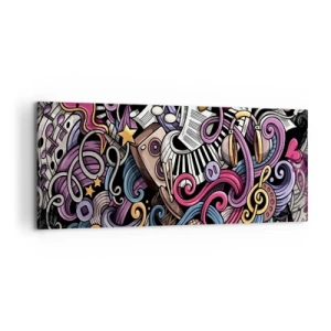 Schilderen op canvas - Ingewikkelde melodie - 100x40 cm