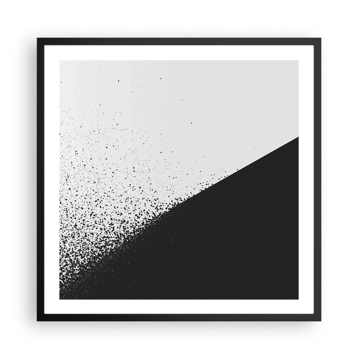 Poster in een zwarte lijst - Steeds sneller, meer en meer - 60x60 cm