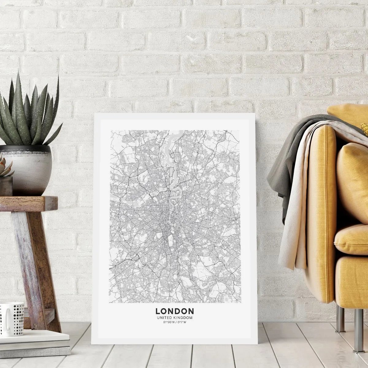Poster - Kaart van het doolhof van Londen - 50x70 cm