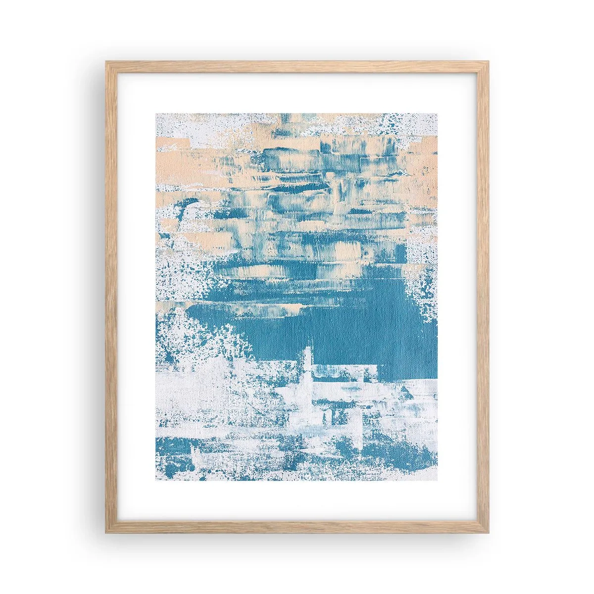 Een poster in een licht eiken lijst - Door een ijspegel - 40x50 cm