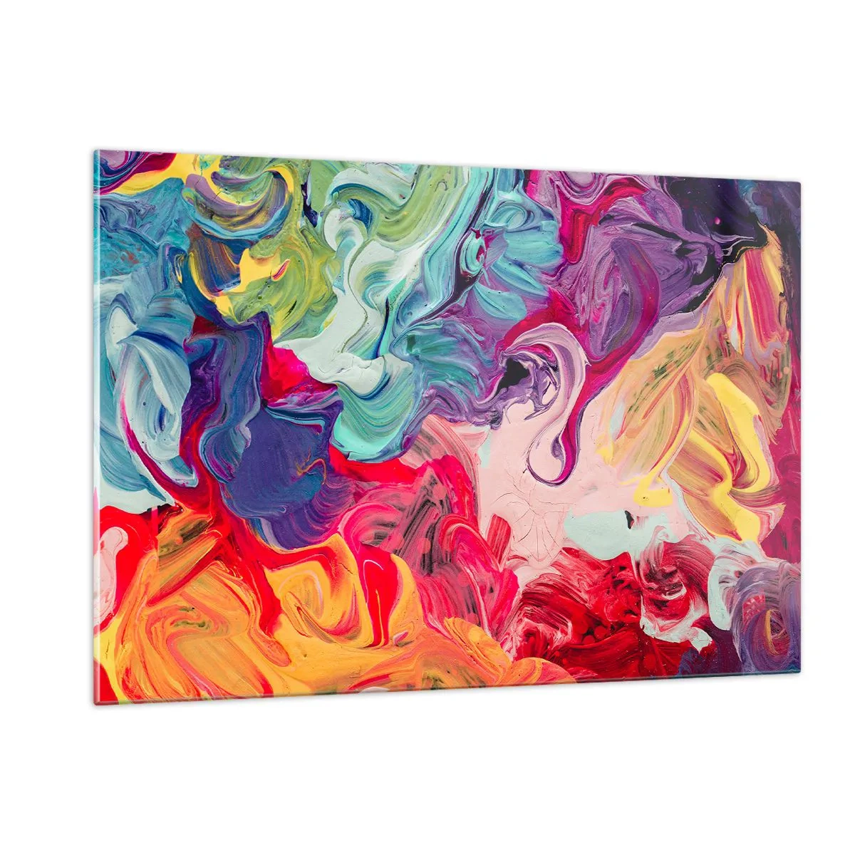 Schilderen op glas - De geboorte van kleuren - 120x80 cm