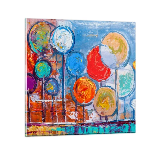 Schilderen op glas - Wonderen op de stok - 40x40 cm