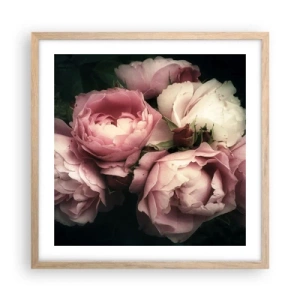 Een poster in een licht eiken lijst - De charme van belle epoque - 50x50 cm