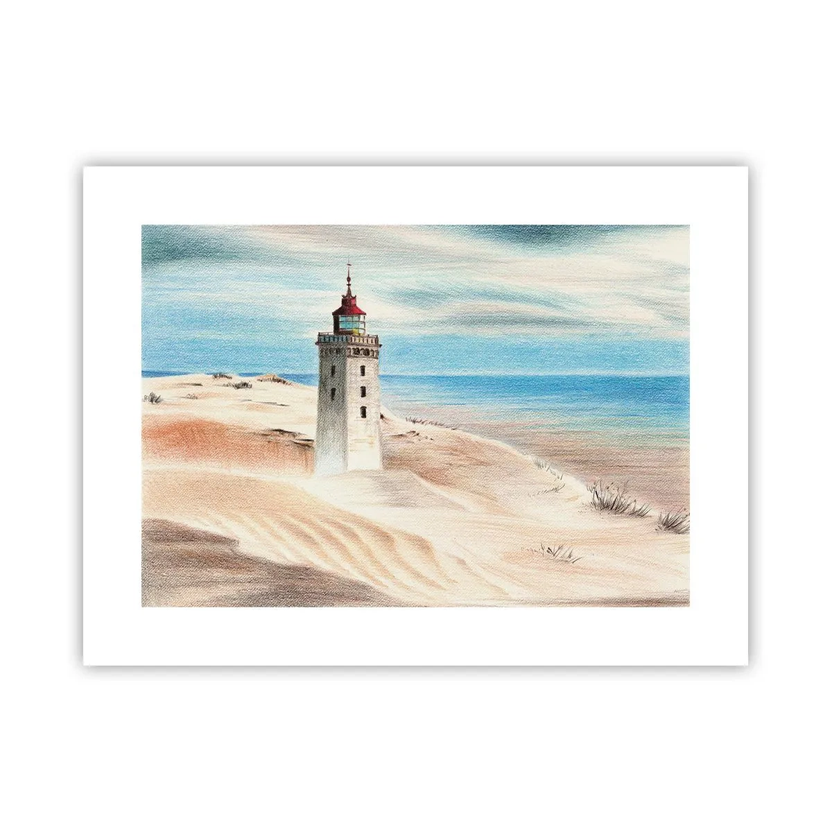 Poster - Altijd staren naar de zee - 40x30 cm
