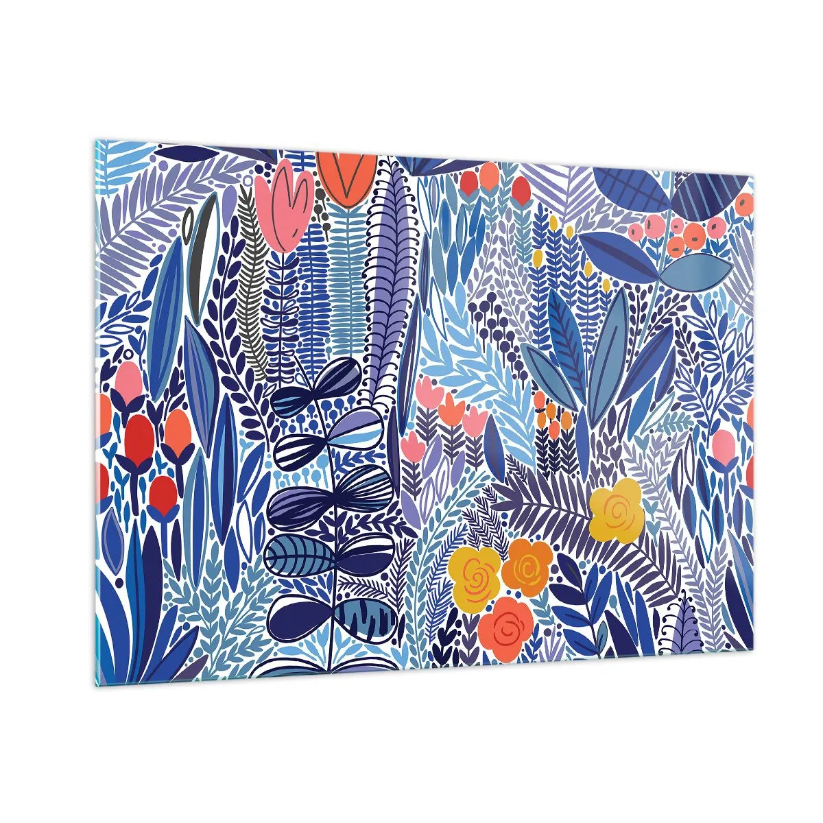 Schilderen op glas - Hawaiiaanse tuin - 100x70 cm