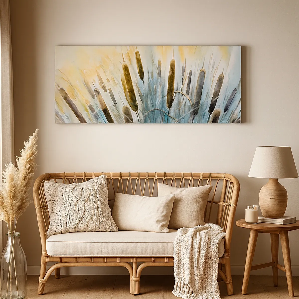 Schilderen op canvas - De kou van het water, de hitte van de zon - 30x30 cm