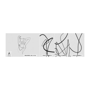 Fotobehang Staaltje Standard Eco - Zoals je echt bent… - Abstractie, Vrouwenlichaam, Grafisch - 100x30 cm