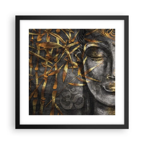 Poster in een zwarte lijst - Voel de rust - 40x40 cm