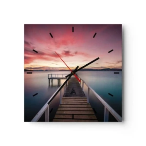 Wandklok - Klok - De zachte vlam van de avond - 30x30 cm