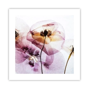 Poster - Transparante lichaamsbloemen - 40x40 cm