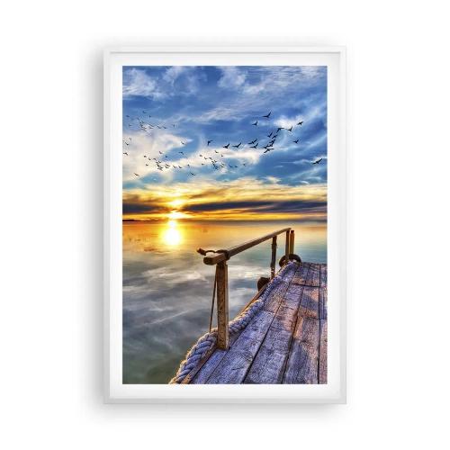 Poster in een witte lijst - De wind gaat rusten - 61x91 cm