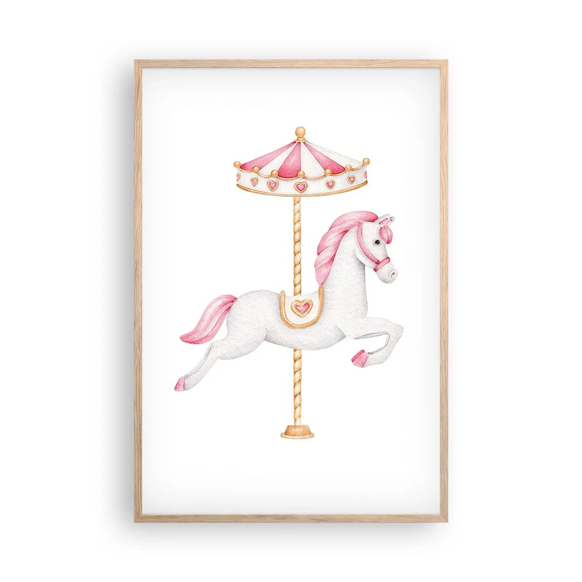 Een poster in een licht eiken lijst - Hij raakte de grond rennend - 61x91 cm