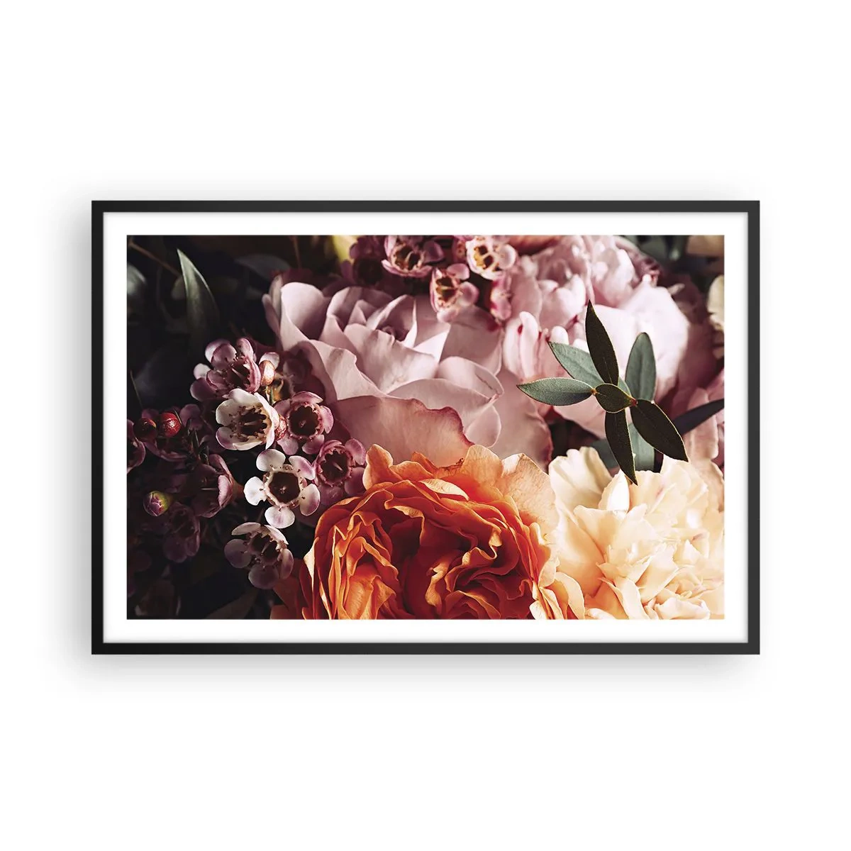 Poster in een zwarte lijst - Gehuld in schoonheid - 91x61 cm