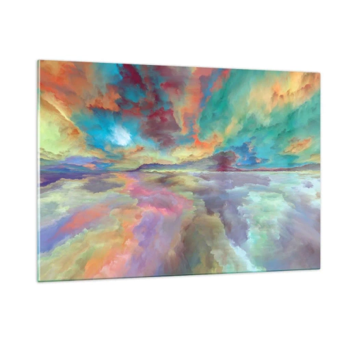 Schilderen op glas - Twee hemelen - 120x80 cm