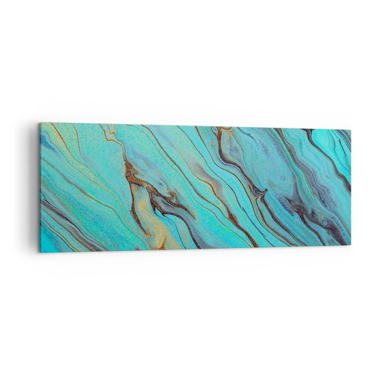 Schilderen op canvas - Turquoise vloed - 140x50 cm