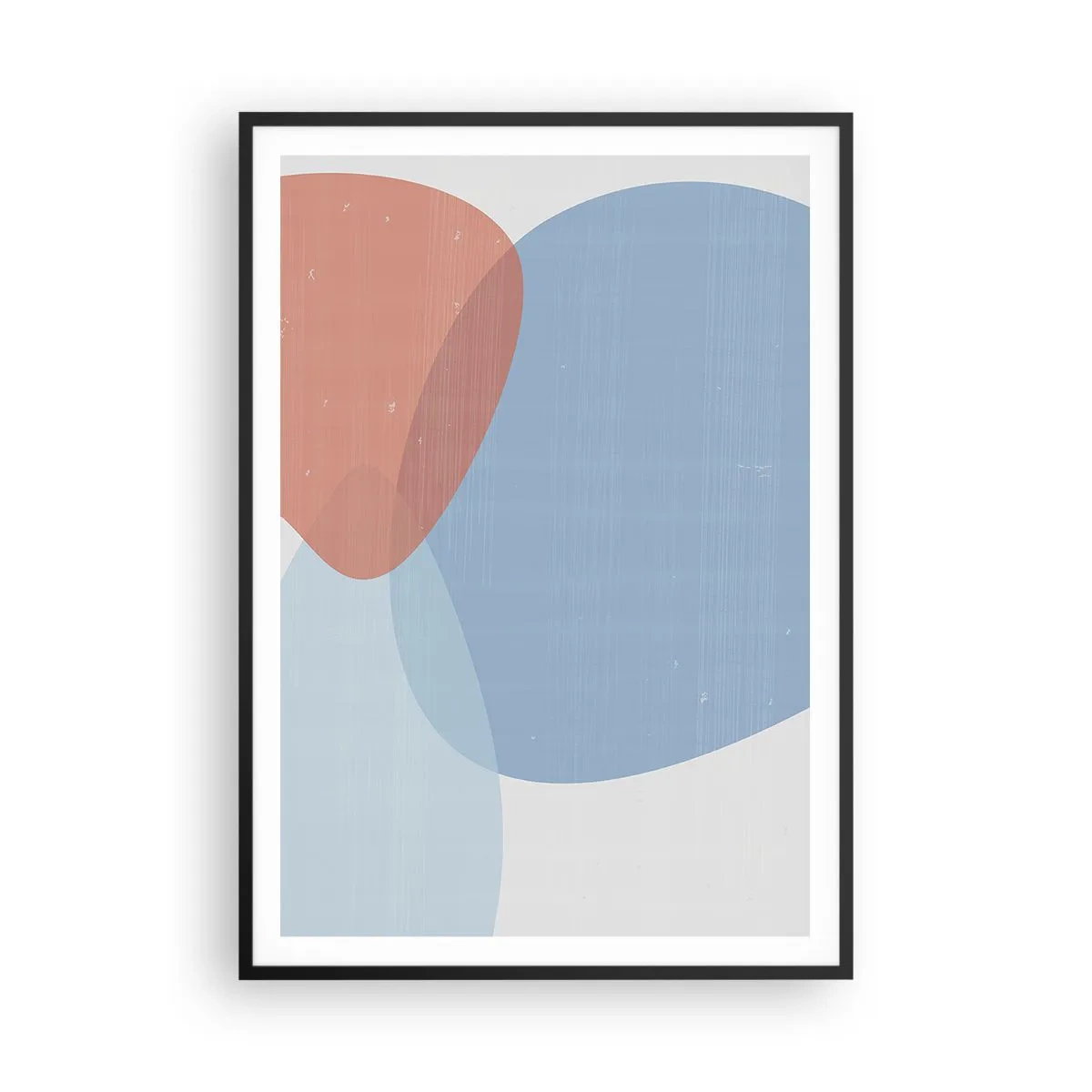 Poster in een zwarte lijst - Pastelkleurige relaties - 70x100 cm