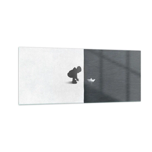 Schilderen op glas - Geweldige expeditie - 100x40 cm