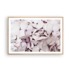 Een poster in een licht eiken lijst - In een vloed van bloemen - 91x61 cm