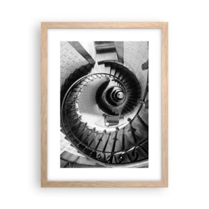 Een poster in een licht eiken lijst - Hoger en hoger - 30x40 cm