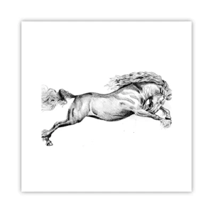Poster - Vastgehouden in galop - 30x30 cm
