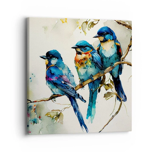 Schilderen op canvas - Is hij boos geworden? - 40x40 cm