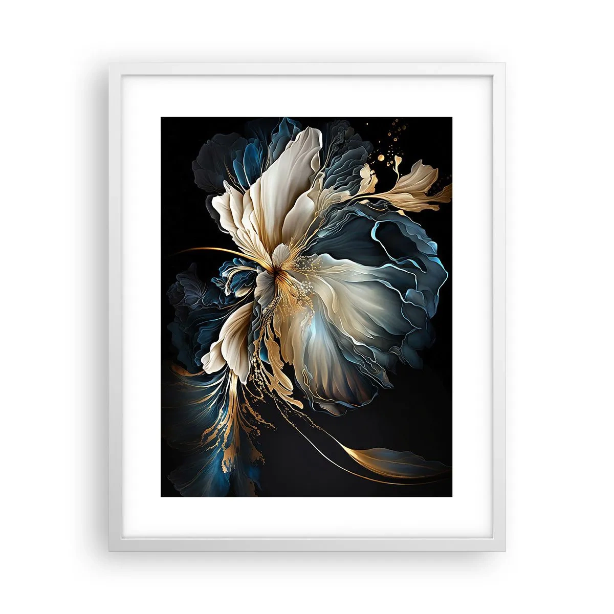 Poster in een witte lijst - Sprookjesachtige varenbloem - 40x50 cm