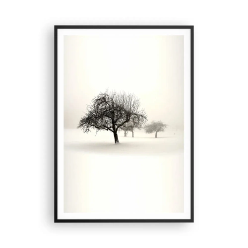Poster in een zwarte lijst - Winterslaap - 70x100 cm