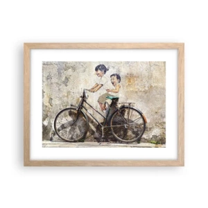 Een poster in een licht eiken lijst - Waar of niet waar? - 40x30 cm