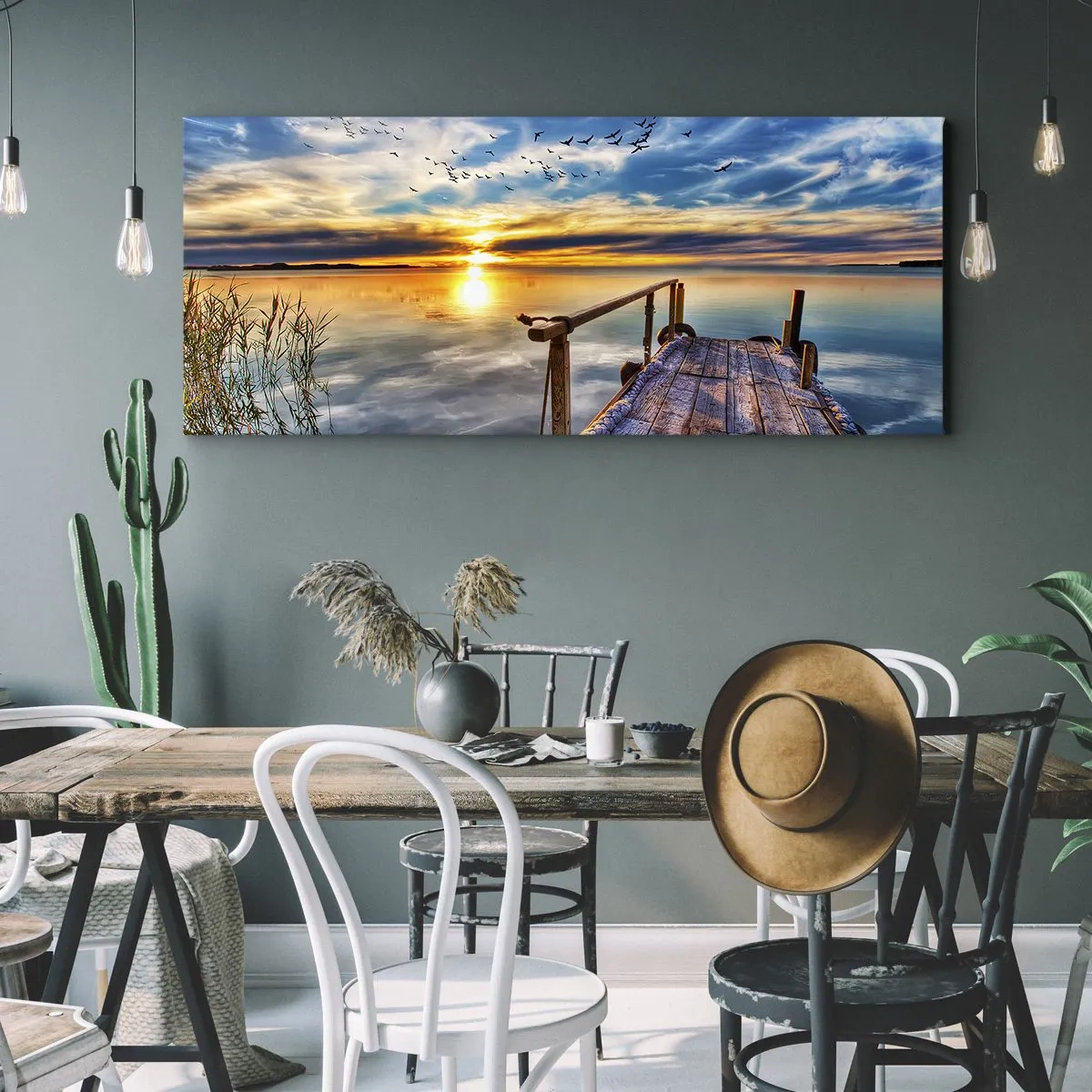 Schilderen op canvas - De wind gaat rusten - 100x40 cm