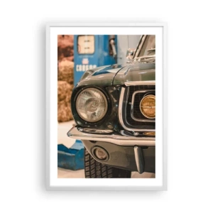 Poster in een witte lijst - Ontmoeting met een legende - 50x70 cm