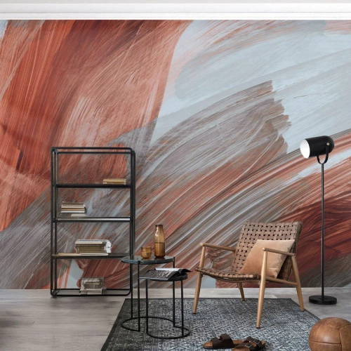 Fotobehang Premium Sand - Herfst en winderige abstractie - Deel, Chaos, Minimalisme - 200x140 cm