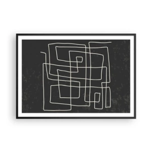 Poster in een zwarte lijst - Niet zo eenvoudig - 100x70 cm